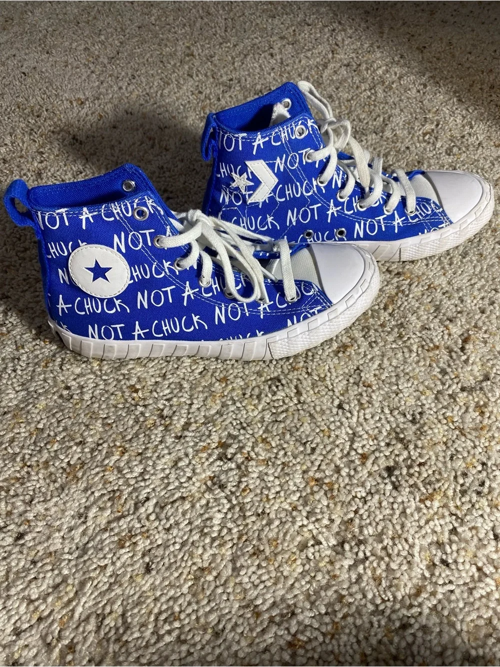 Converse Kids Blue High-Top Sneakers with White Accents